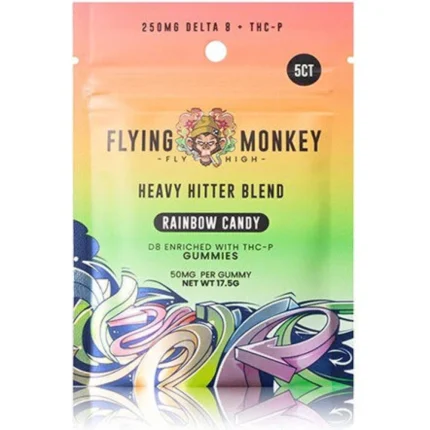 Flying Monkey Heavy Hitter Blend 50mg D8 + THCP Gummies